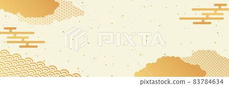 雲霧的日本圖案背景 83784634