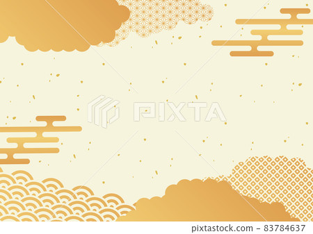 雲霧的日本圖案背景 83784637