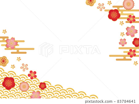 Japanese pattern floral background material 83784641