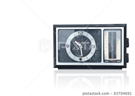 front view anceint black radio on white background, object, technology front view anceint black radio on white background, object, technology 83784691