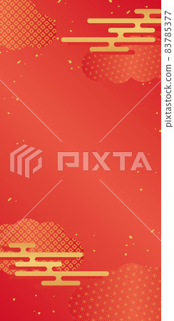 Red Japanese pattern background of clouds and haze Red Japanese pattern background of clouds and haze 83785377