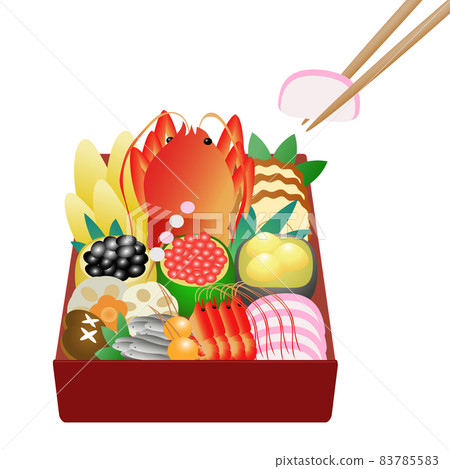 Illustration of preparation for New Year dishes 83785583