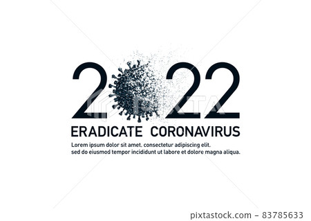An abstract image of the 2022 coronavirus eradication. 83785633