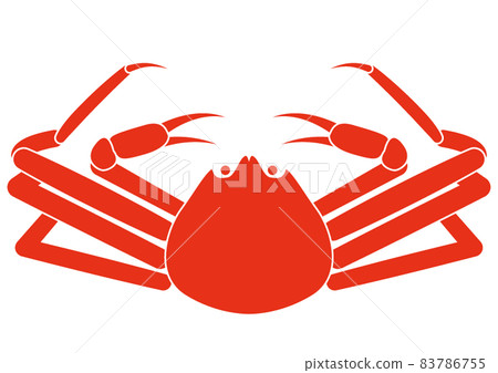 Snow crab silhouette icon red 83786755