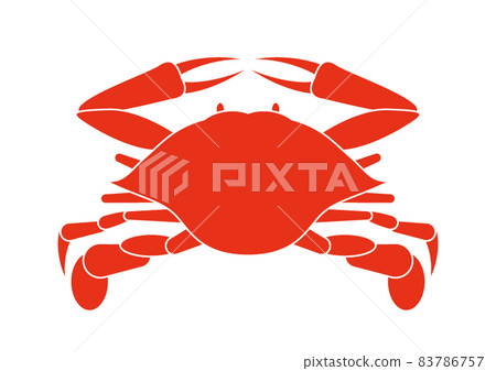 Gazami crab silhouette icon red 83786757