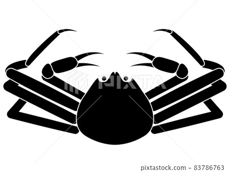 雪蟹剪影圖標黑色 雪蟹剪影圖標黑色 83786763