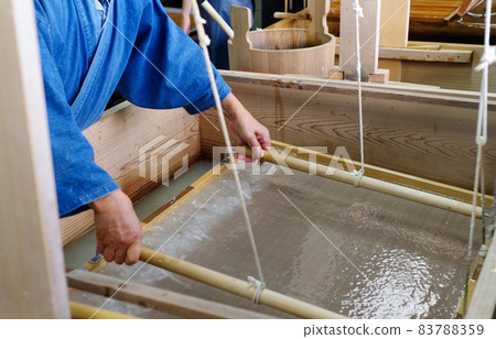 Handmade Japanese paper made by craftsmen 83788359