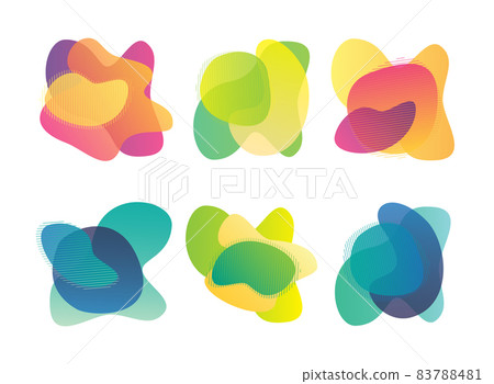 Blur free form shapes color gradient collection. Fluid organic colorful design elements. Abstract flux with soft transition effect, jpeg illustration Blur free form shapes color gradient collection. Fluid organic colorful design elements. Abstract flux with soft transition effect, jpeg illustration 83788481