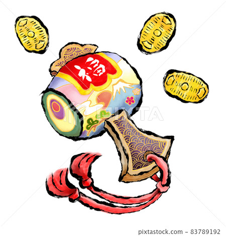 Gavel and oval for New Year decoration 83789192