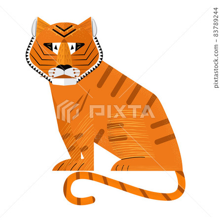 Happy Chinese Tiger New Year 2022 banner vector. Asian year of the tiger. Happy Chinese Tiger New Year 2022 banner vector. Asian year of the tiger. 83789244