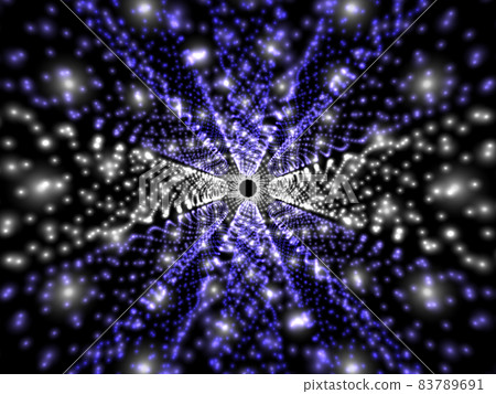 Singularity. Light that rushes through cyberspace. 3D rendering. 83789691