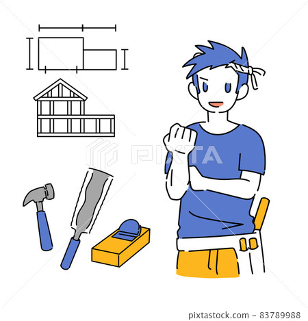 Carpenter man illustration Carpenter man illustration 83789988