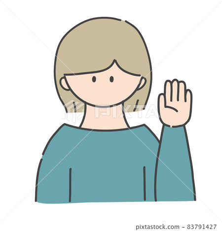 Raised hand_girl 83791427