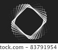 [Rectangle] Simple neon afterimage image [White] 83791954
