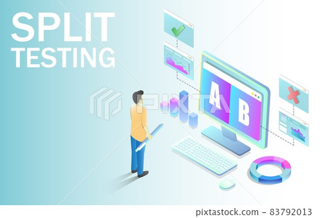 Split testing vector concept for for web banner, website page 83792013