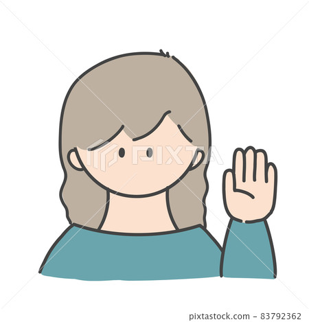 Raised hands_girl 1 (color version) Raised hands_girl 1 (color version) 83792362