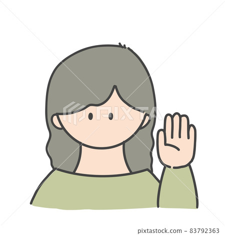 Raised hands_girl 1 (color version) Raised hands_girl 1 (color version) 83792363