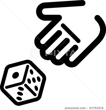 Hand icon for throwing dice Hand icon for throwing dice 83792858