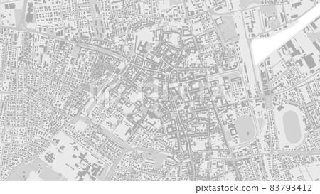 White and light grey Ravenna City area vector background map, streets and water cartography illustration. White and light grey Ravenna City area vector background map, streets and water cartography illustration. 83793412