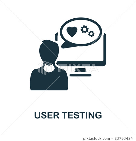 User Testing icon. Monochrome sign from digital transformation collection. Creative User Testing icon illustration for web design, infographics and more 83793484