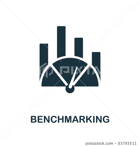 Benchmarking icon. Monochrome sign from digital... - Stock Illustration ...