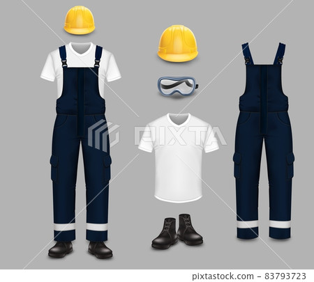 Work wear and uniform set, vector isolated illustration 83793723