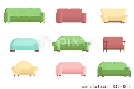 Sofa icon set, vector flat isolated illustration Sofa icon set, vector flat isolated illustration 83793802