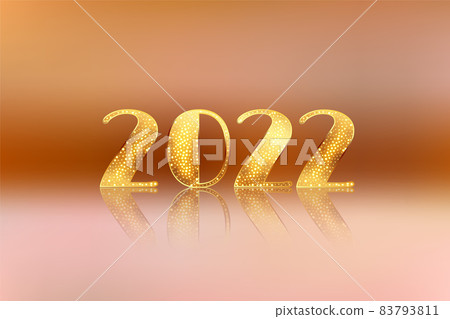 happy new year 2022 golden style text background - Stock Illustration ...