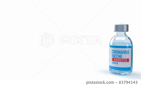 The vaccine booster on white background   for medical  or sci concept 3d rendering 83794143