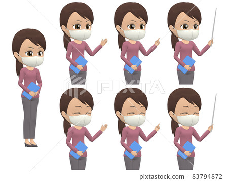 [Presentation B] Black Women Knit Ponytail Diagonal 83794872