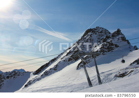 Mountain ski resort chair lift Mountain ski resort chair lift 83796550
