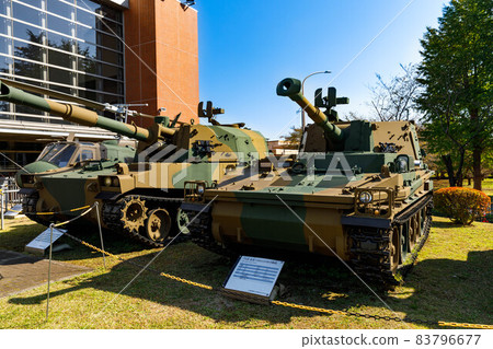 Saitama Prefecture Asaka City Ground Self-Defense Force Public Relations Center Rick-kun Land Type 74 Self-propelled 105 Tank Saitama Prefecture Asaka City Ground Self-Defense Force Public Relations Center Rick-kun Land Type 74 Self-propelled 105 Tank 83796677