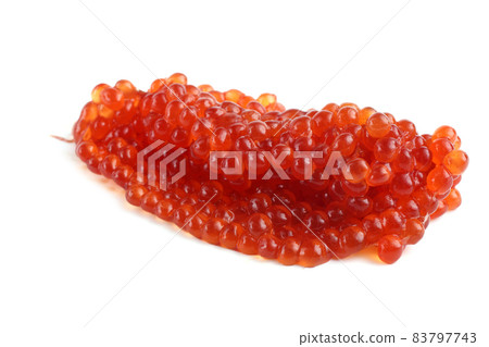 Red caviar isolated on white 83797743