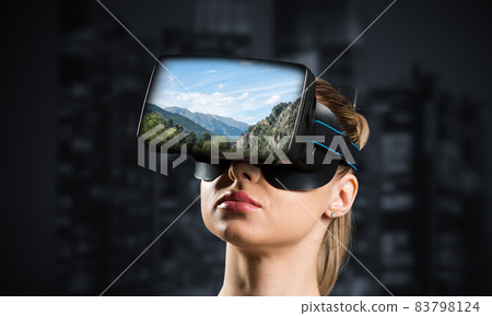 Young woman in VR glasses 83798124