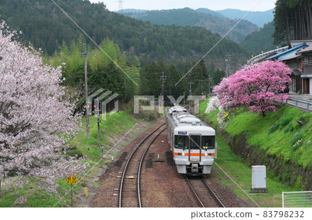 A regular train that goes between Hida-Kanayama and Shimo-Yui on the Takayama Main Line A regular train that goes between Hida-Kanayama and Shimo-Yui on the Takayama Main Line 83798232