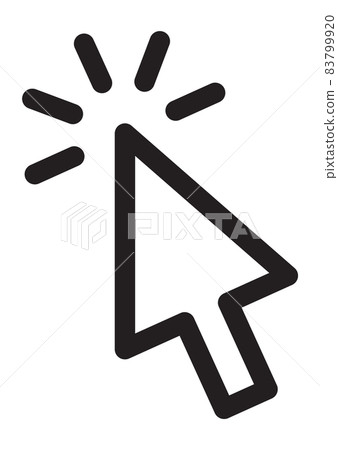 Arrow cursor. Clicking pointer icon in line style Arrow cursor. Clicking pointer icon in line style 83799920
