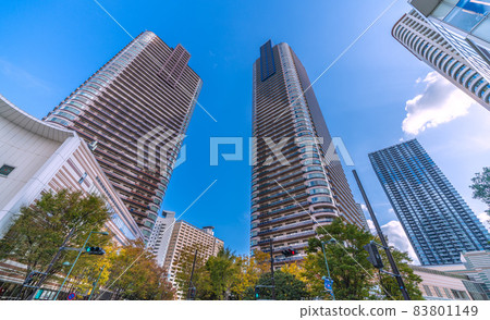 Kawasaki cityscape in Japan Looking over the tower apartment group of Musashi Kosugi etc 83801149