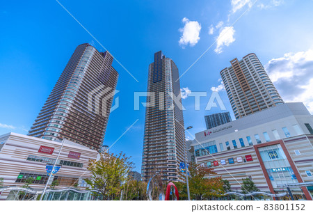 Kawasaki cityscape in Japan Looking over the tower apartment group of Musashi Kosugi etc 83801152