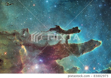 Cluster of stars. Nebula. Elements of this image furnished by NASA 83802973