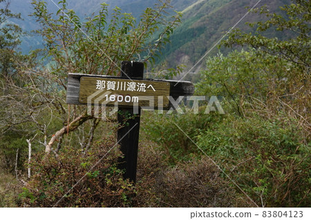 Information board at the headwaters of the Naka River 83804123