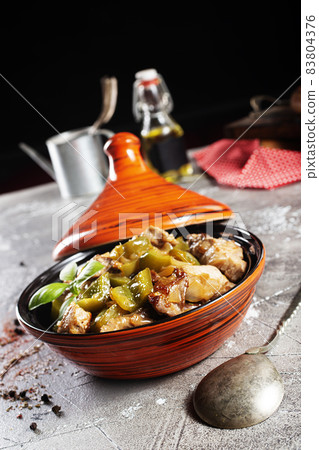 stew meat with vegetables 83804376