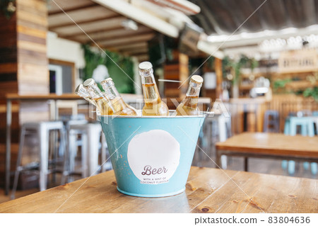 refreshing beers bucket. High quality beautiful photo concept refreshing beers bucket. High quality beautiful photo concept 83804636