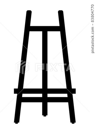 Easel silhouette Easel silhouette 83804770