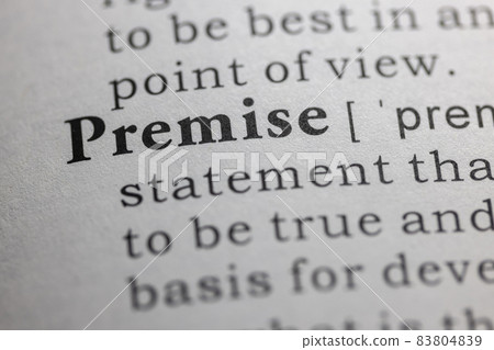 Dictionary definition of premise Dictionary definition of premise 83804839