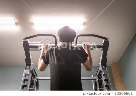 Men training in the gym (back) Men training in the gym (back) 83806661
