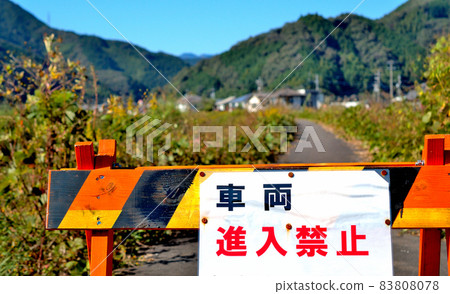 Dangerous autumn road 83808078