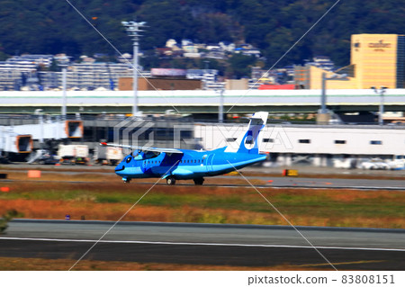 Osaka International Airport AMX Amakusa Airlines Takeoff Ready Osaka International Airport AMX Amakusa Airlines Takeoff Ready 83808151