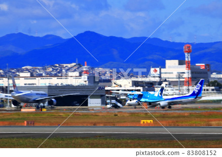 Osaka International Airport AMX Amakusa Airlines Takeoff Ready Osaka International Airport AMX Amakusa Airlines Takeoff Ready 83808152