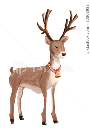 Santa Claus's reindeer with a bell around his neck Santa Claus's reindeer with a bell around his neck 83808988