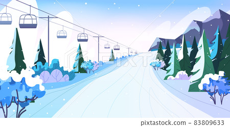 ski resort cableway in snowy mountains christmas new year holidays celebration winter vacation concept ski resort cableway in snowy mountains christmas new year holidays celebration winter vacation concept 83809633